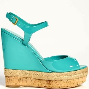 ✨GUCCI Turquoise Jade Green Platform Wedge Sandal✨